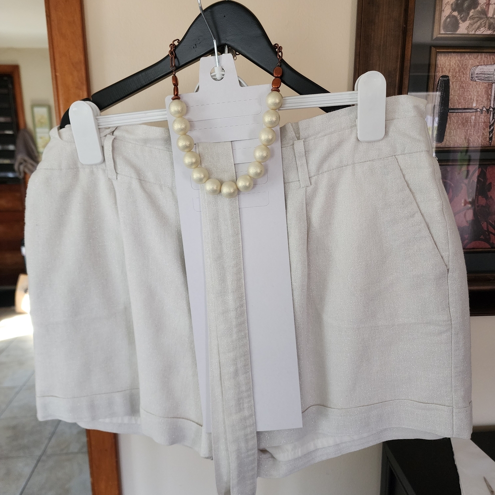 A New Day Cream Paper Bag shorts + Free Jewelry Gift